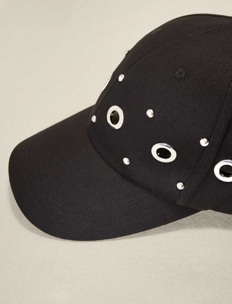 Maje Studded Baseball Caps Dames Zwart | NLHVSDJ-90